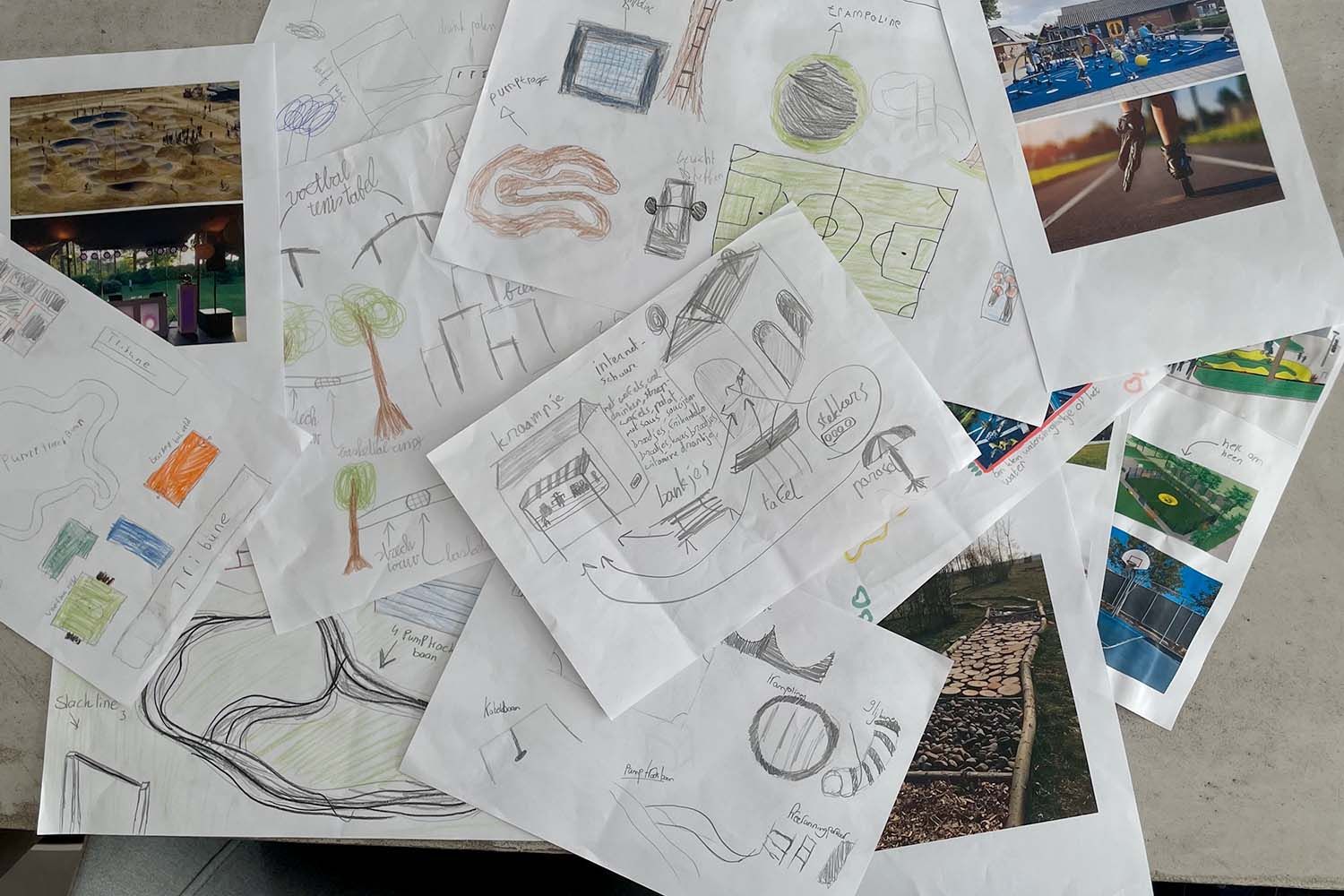 Prachtige ontwerpen en schetsen van de jeugd