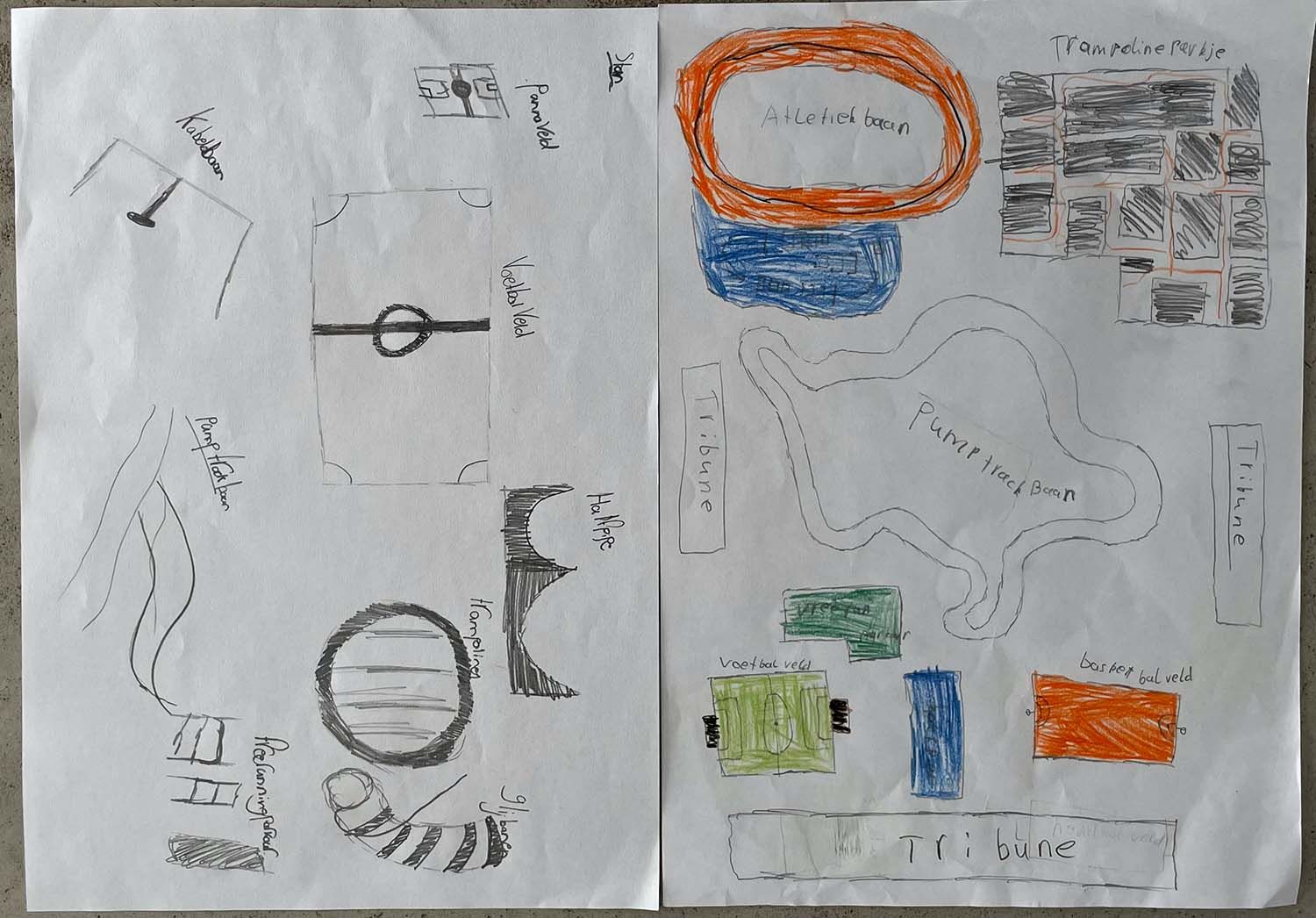 Prachtige ontwerpen en schetsen van de jeugd