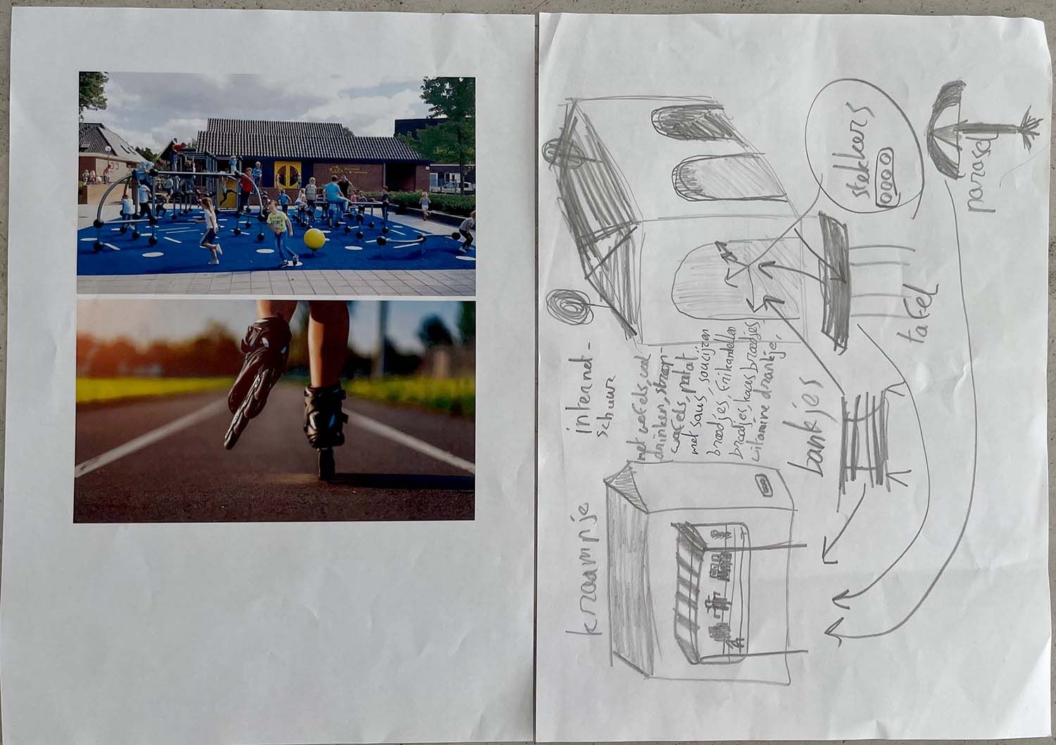 Prachtige ontwerpen en schetsen van de jeugd